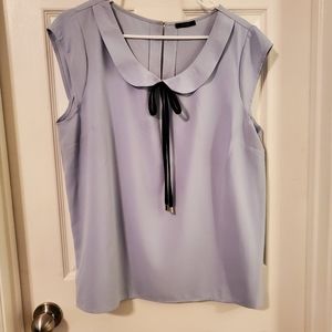 Blue Peter Pan collar sleeveless blouse-L